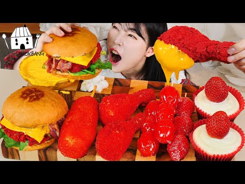 ASMR MUKBANG 직접 만든 햄버거 치토스 양념치킨 핫도그 먹방 레시피 FRIED CHICKEN