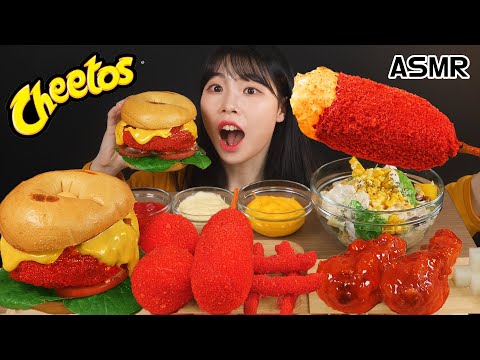 ASMR MUKBANG 직접 만든 치토스 햄버거 핫도그 양념치킨 먹방 레시피 FRIED CHICKEN