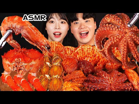 ASMR 해물찜 먹방 가리비 문어 낙지 킹크랩 전복 새우 홍합 MUKBANG SEAFOOD KING