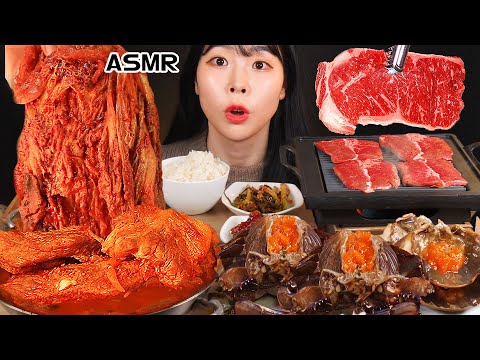 ASMR 밥도둑 집밥 직접 만든 김치찌개 간장게장 스테이크 파김치도 먹방 레시피 MUKBANG KOREAN