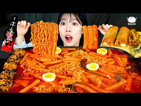 ASMR MUKBANG 직접 만든 불닭 떡볶이 튀김 먹방 레시피 Tteokbokki AND FRIED