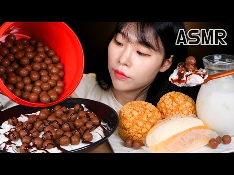 ASMR MALTESERS 따뜻한 말고 꾸덕한 생크림 몰티져스 이마트 쿠키슈 슈크림몽땅 리얼사운드 먹방