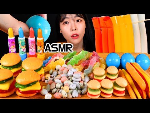 ASMR MUKBANG 직접 만든 젤리국수 젤리 구미 먹방 JELLY NOODLES GUMMY JELLY