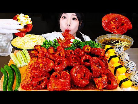 ASMR MUKBANG 직접 만든 매운 우족찜 계란초밥 콘치즈 먹방 레시피 SPICY OX FOOT