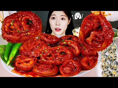 ASMR MUKBANG 직접 만든 매운 우족찜 먹방 레시피 SPICY OX FOOT EATING