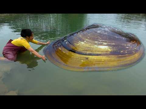 Finding a few river clams is enough there are plenty of