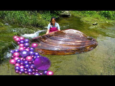 River clams live in waterfalls and the pearls are extremely