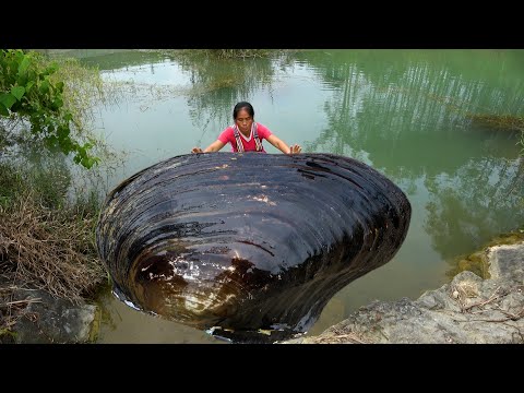 There are a lot of big pearls in the river clams and they