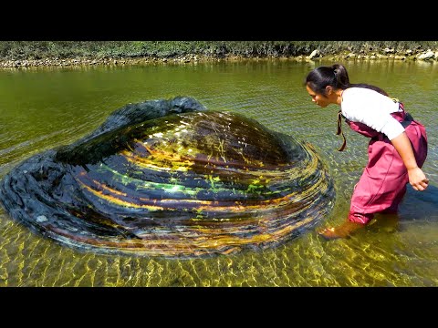 This river clam can be called king now and it pulled out a