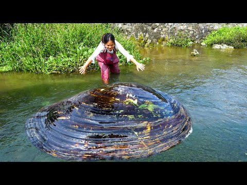 Looking at the huge river clam one can imagine beautiful
