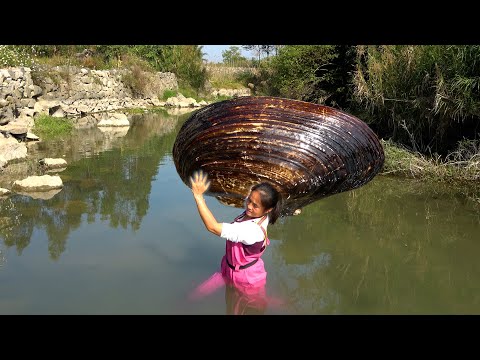 This clam is so heavy it s full of beautiful pearls inside