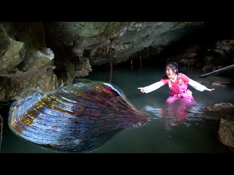 Large river clams were discovered in the deep pool of the