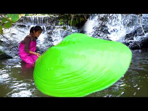 Colorful river clams are mighty with the tinkling sound of