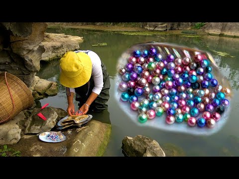 The river has beautiful scenery and the blue purple pearl