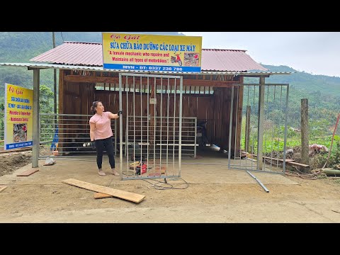 The girl with extraordinary skills crafted the door for her