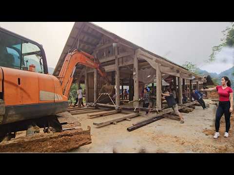 On the second day the girl helped the villagers move the