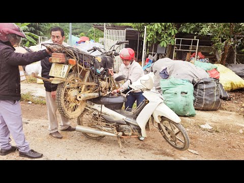 The girl bought a motorbike from a scrap metal place to fix