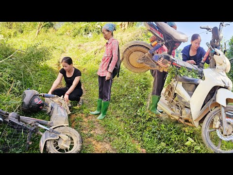 Genius girl rescues an aunt on a badly broken electric bike