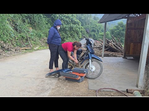 After days of moving and building a prefabricated house the