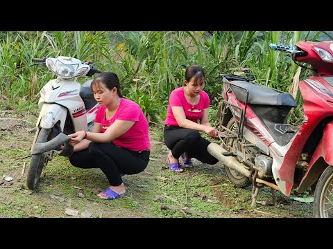 Genius girl Repairs motorbikes turning old into new repair