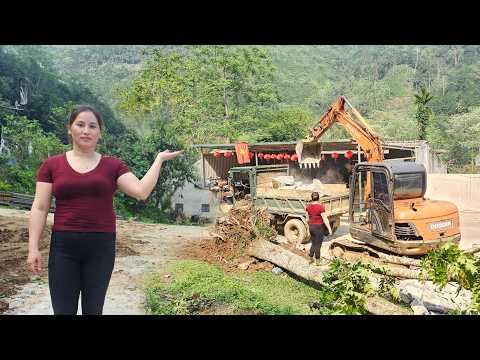 She started her day by helping her neighbor dismantle their