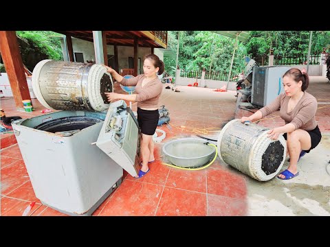 The girl accepts to repair motorbikes and washing machines