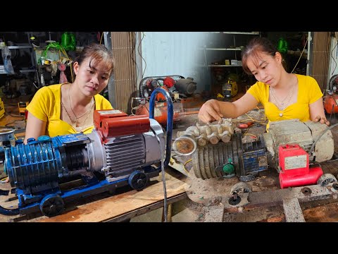 Repair and restore severely damaged water pumps Old becomes