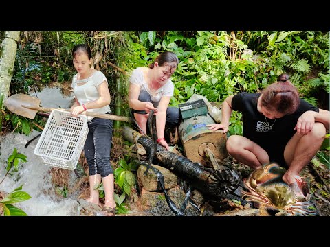 The girl fixed the electric machine for her sister that was