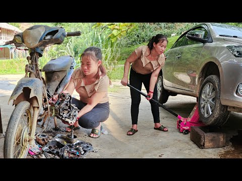 Genius girl Repairs severely damaged motorbikes and changes