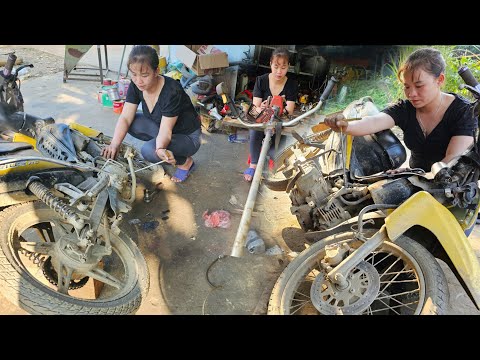 Repair and restoration of badly damaged motorcycles fix old
