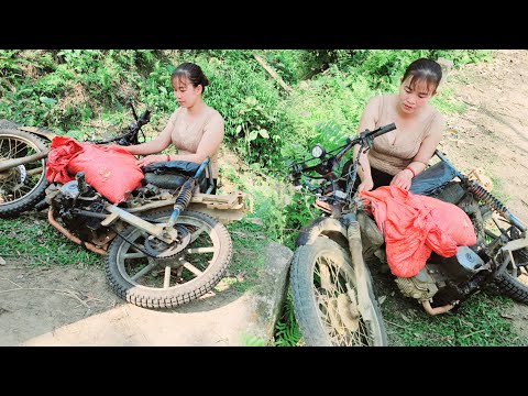 Motorcycle repair and restoration girl diesel engine genius