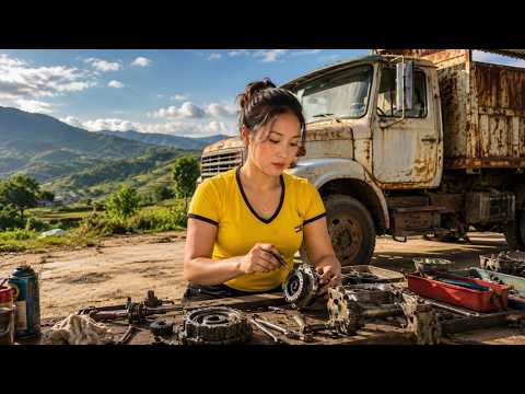 Timelapse Genius girl spent 35 days repairing trucks and