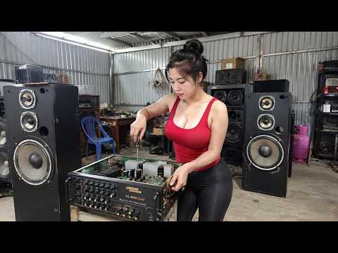 A genius girl saves a massive badly damaged speaker system
