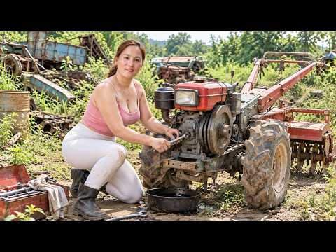 TIMELAPSE 180 days A young woman single handedly repairs