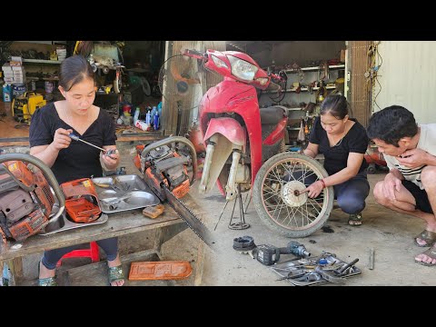 Genius Girl Repairs a Severely Damaged Firewood Saw