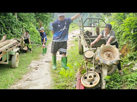 Genius girl saves firewood truck driver who crashed into a