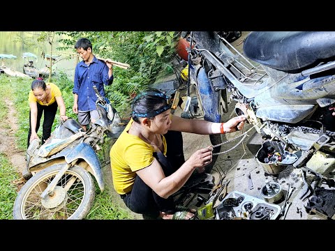 Genius girl rescues a fisherman whose car was badly damaged