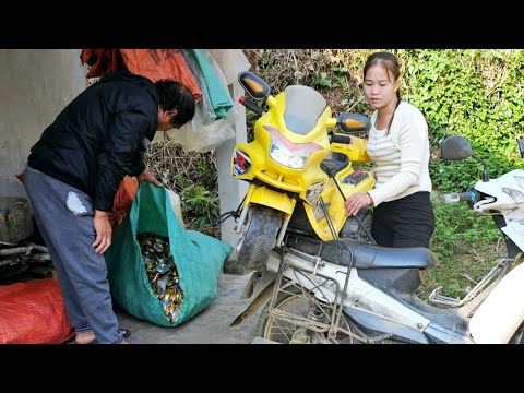 The girl bought a scrap motorbike to restore and sell to