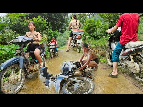 The girl went to rescue her uncle s motorbike that had been