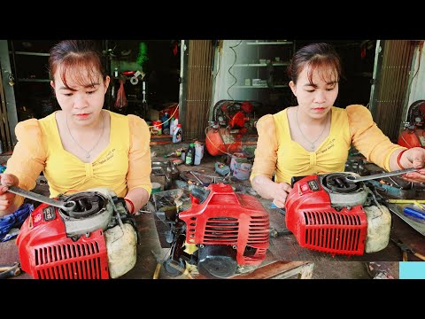Genius girl restores and maintains grass sand machines 丨