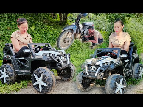 genius girl repairs severely damaged cars for children
