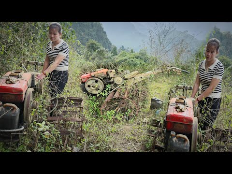 Repair damaged antique 1920 tractor machine restore old to