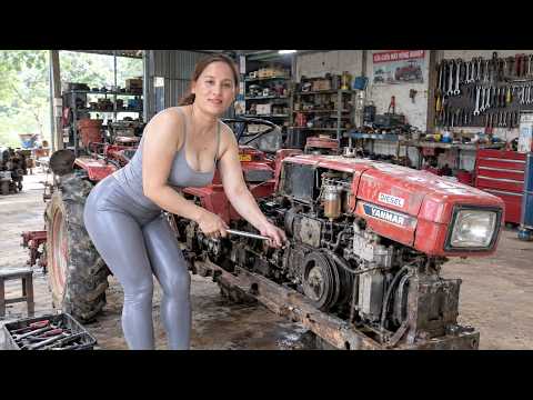 Timelapse 45 Days A Genius Girl Repairs Tractors and