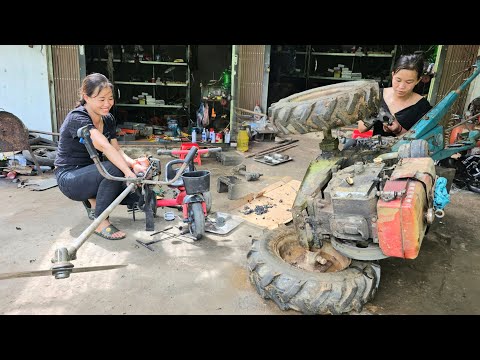 Genius girl restores all kinds of machinery and engines