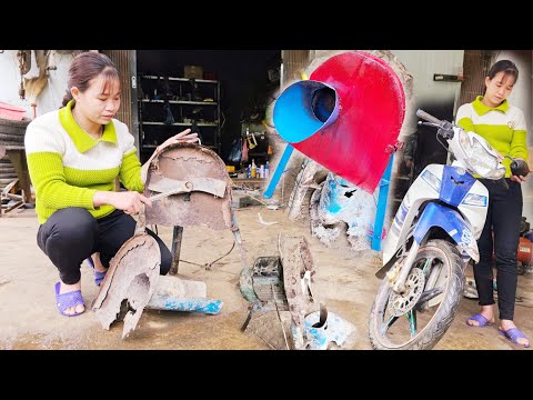 Genius Girl Repairing Machinery helps villagers fixing old