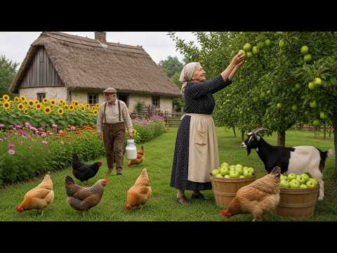 Peaceful Country Life in England Harvesting Cooking and
