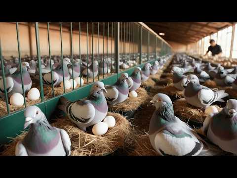 Process of Raising Millions of Organic Pigeons Inside