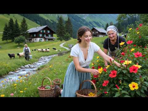 Beautiful Harvest Day Harvesting Fresh Fruits Rustic