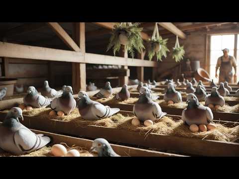Process of Raising Organic Pigeons From Baby Birds to Egg