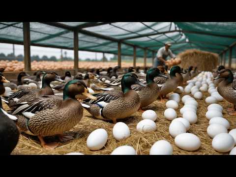 Harvesting 2000 Duck Eggs For Business Giant Duck Farm